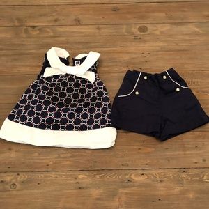 2T Janie and Jack matching shirt and shorts set